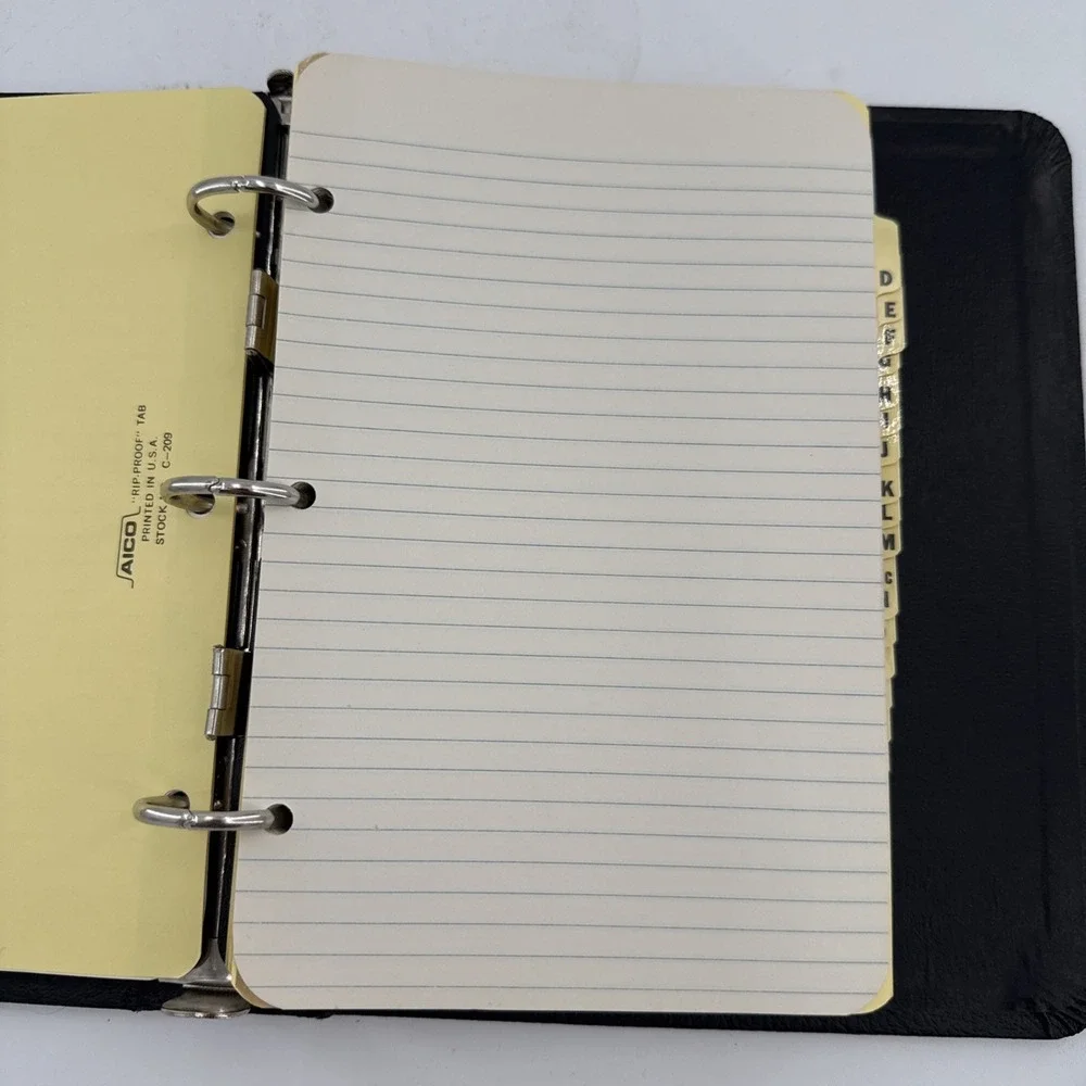 Vtg 3 Ring‎ Loose Leaf Binder Stationary Aico Hard Cover Ledger Book NOS